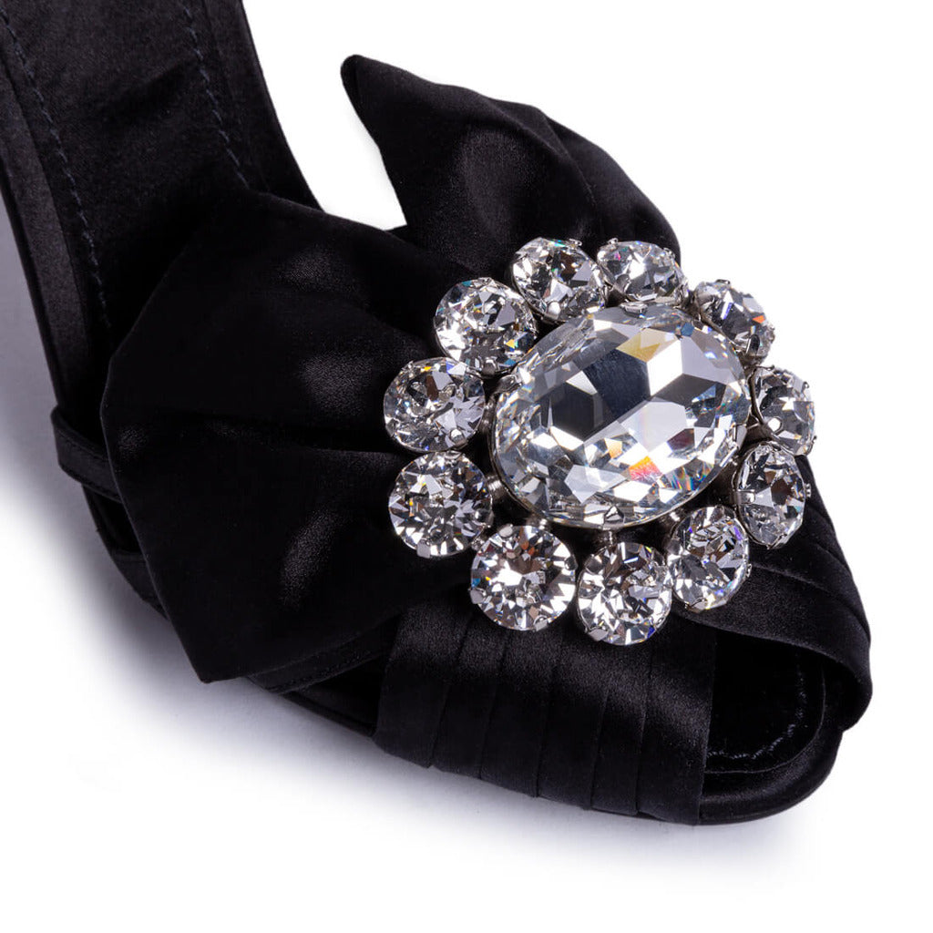 Dolce & Gabbana Silk Sandals Black — view 3