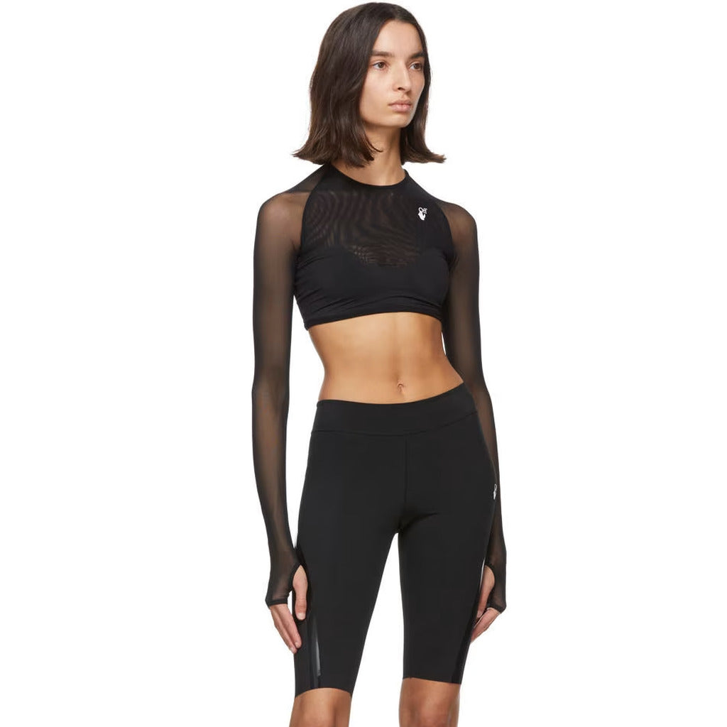 Off-White Nylon Athleisure Cycling Shorts Black Off-White — view 4