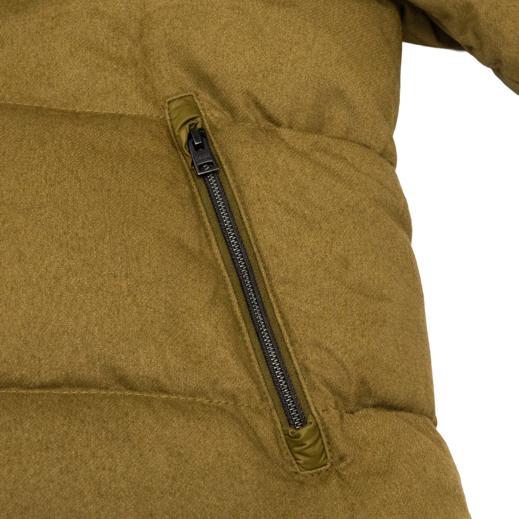 Herno Cashmere Down Jacket Green Olive — view 4
