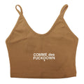 Comme Des Fuckdown Cotton Top Crop In Costina