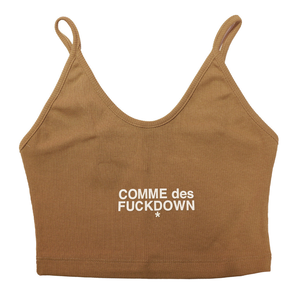 Comme Des Fuckdown Cotton Top Crop In Costina