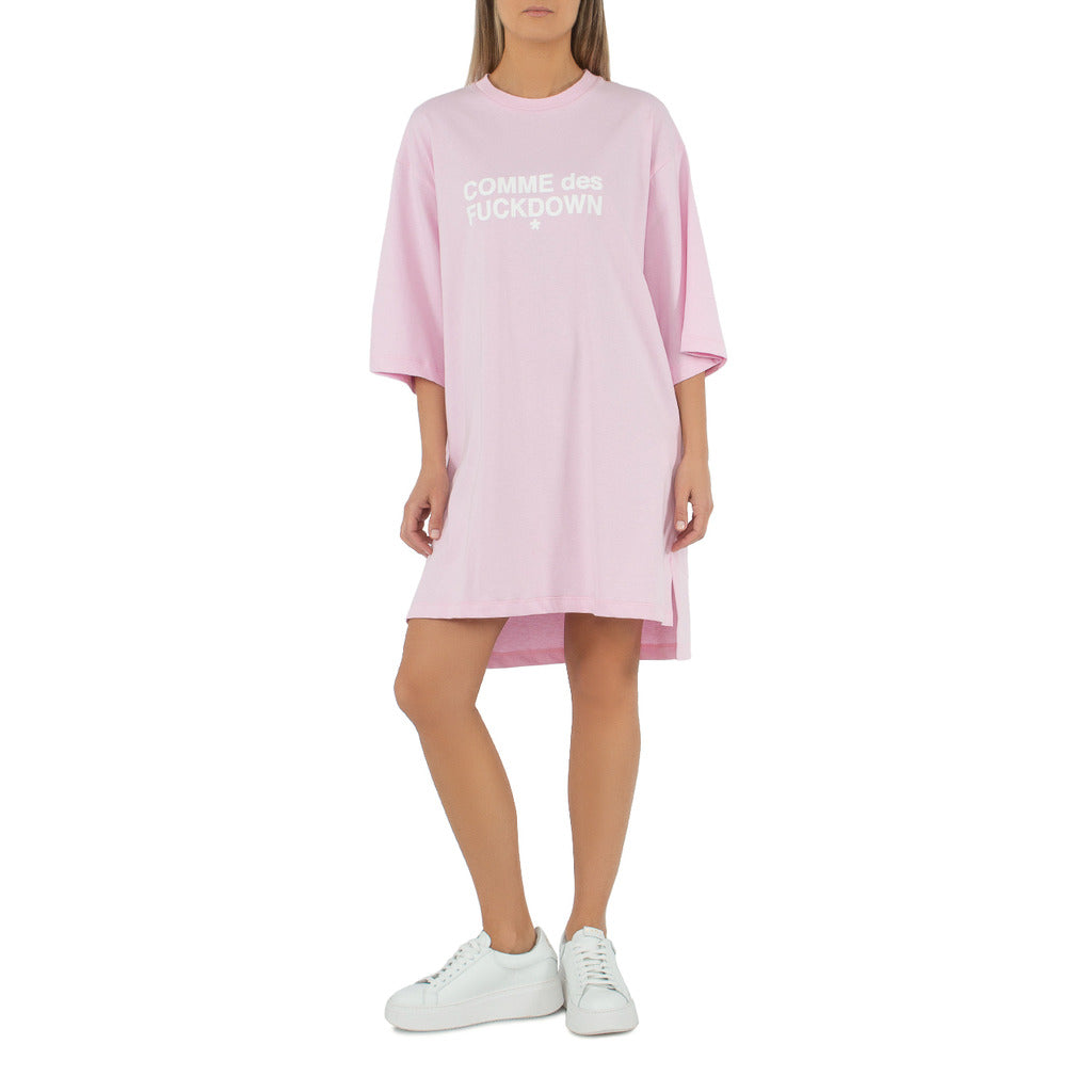 Comme Des Fuckdown Cotton Dress T-Shirt Over — view 4