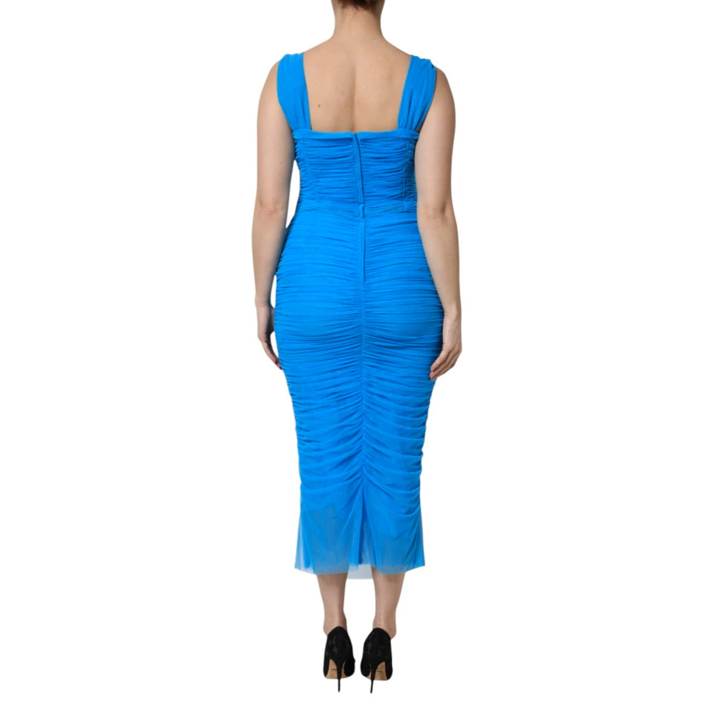 Dolce & Gabbana Dress Turquoise Light Blue — view 2