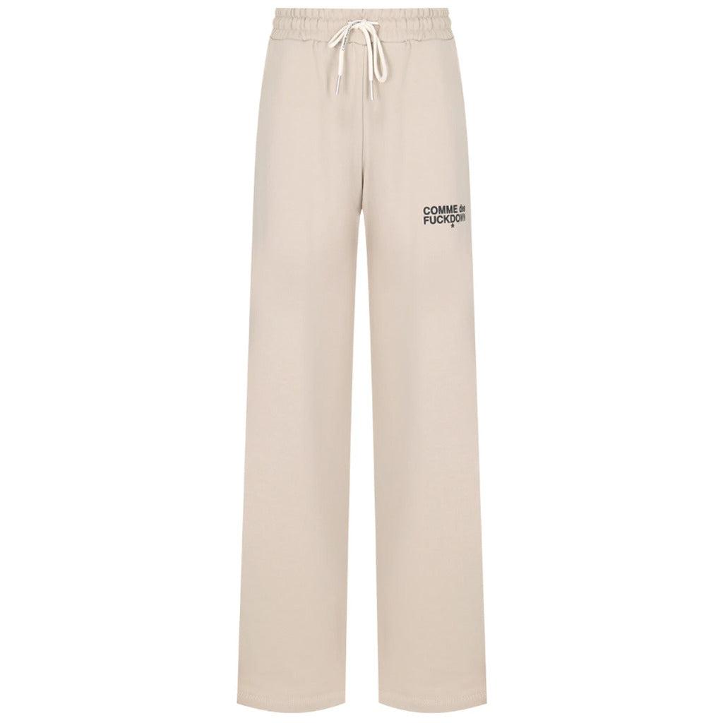 Comme Des Fuckdown Cotton Trousers Palazzo Beige