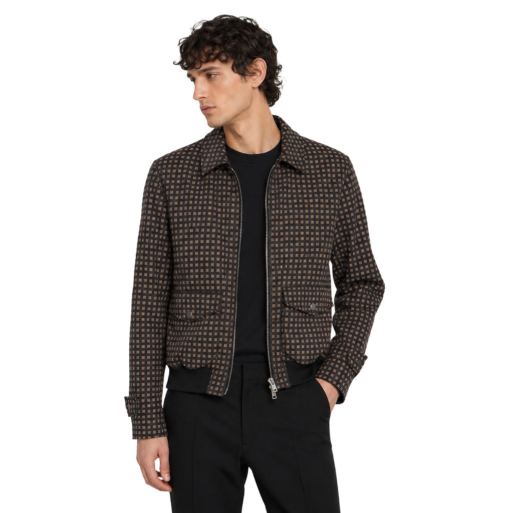 Dolce & Gabbana Lambskin Jacket Checked Black