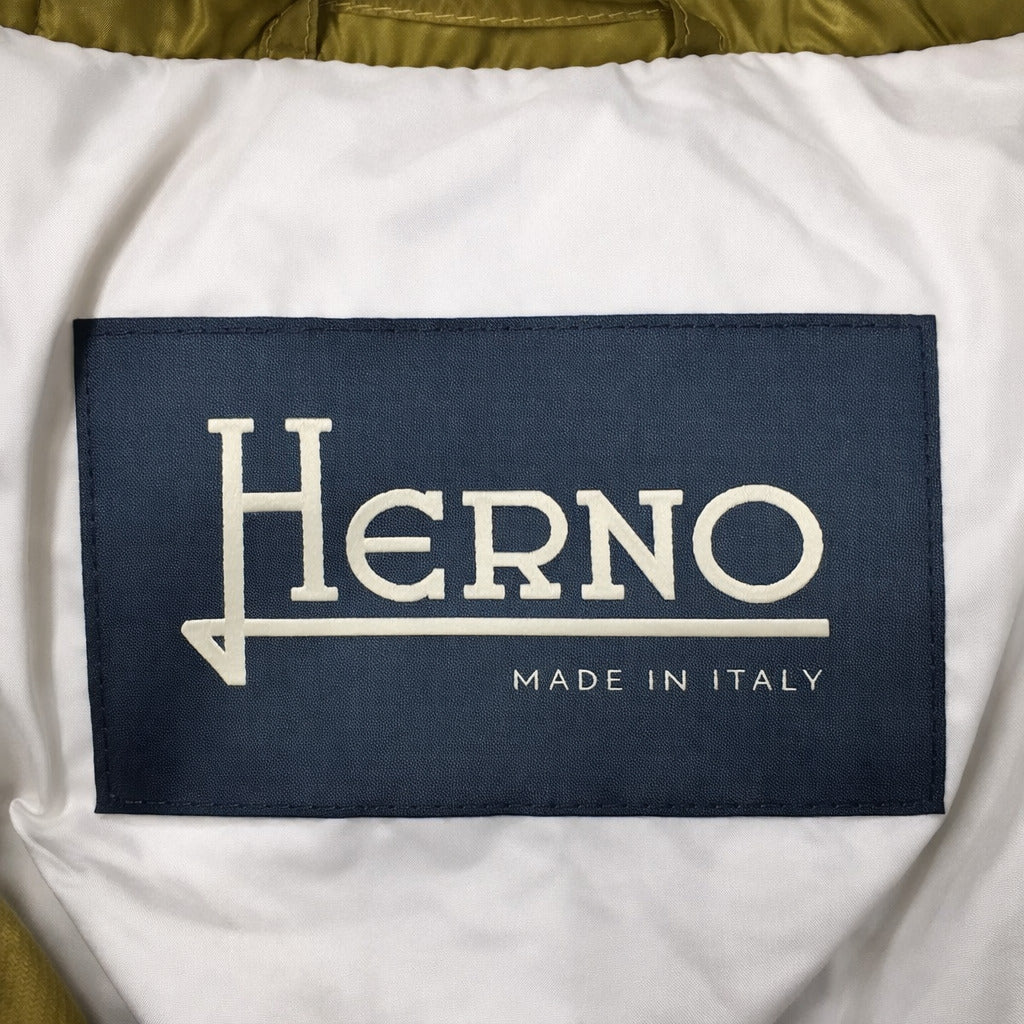 Herno Cashmere Down Jacket Green Olive — view 3