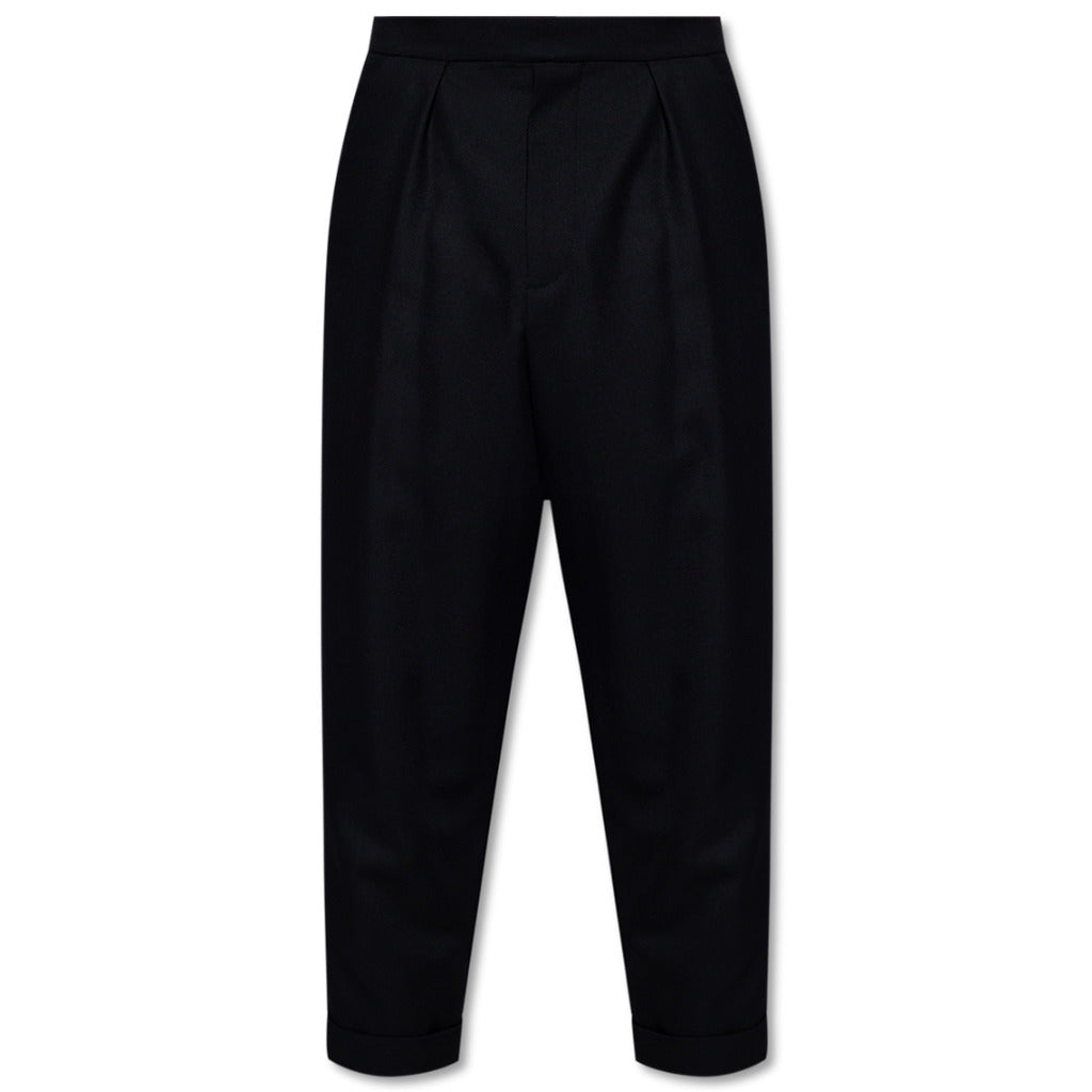 Balmain Cotton Trousers Neri Eleganti Black
