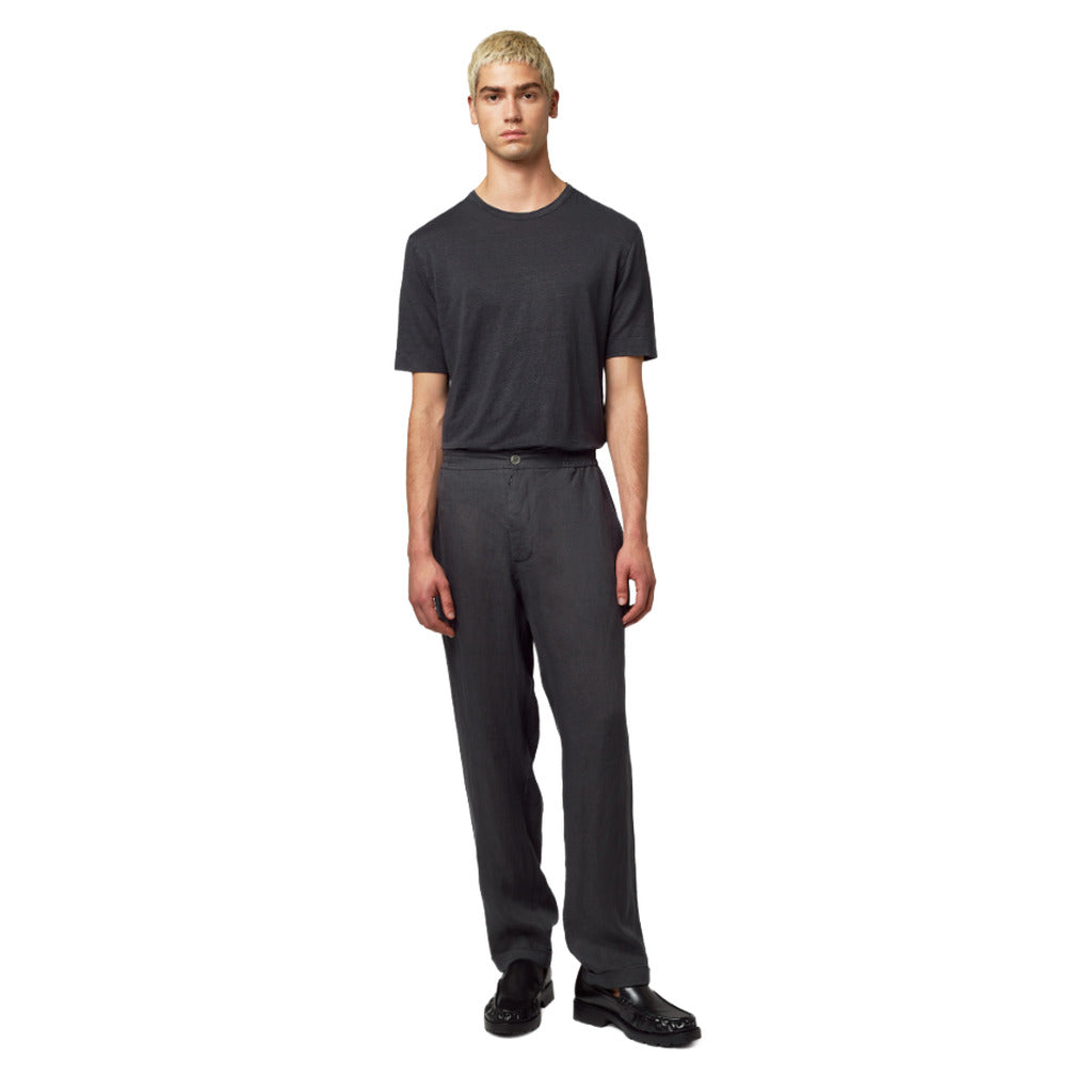 Alpha Studio Linen Trousers Grey — view 3