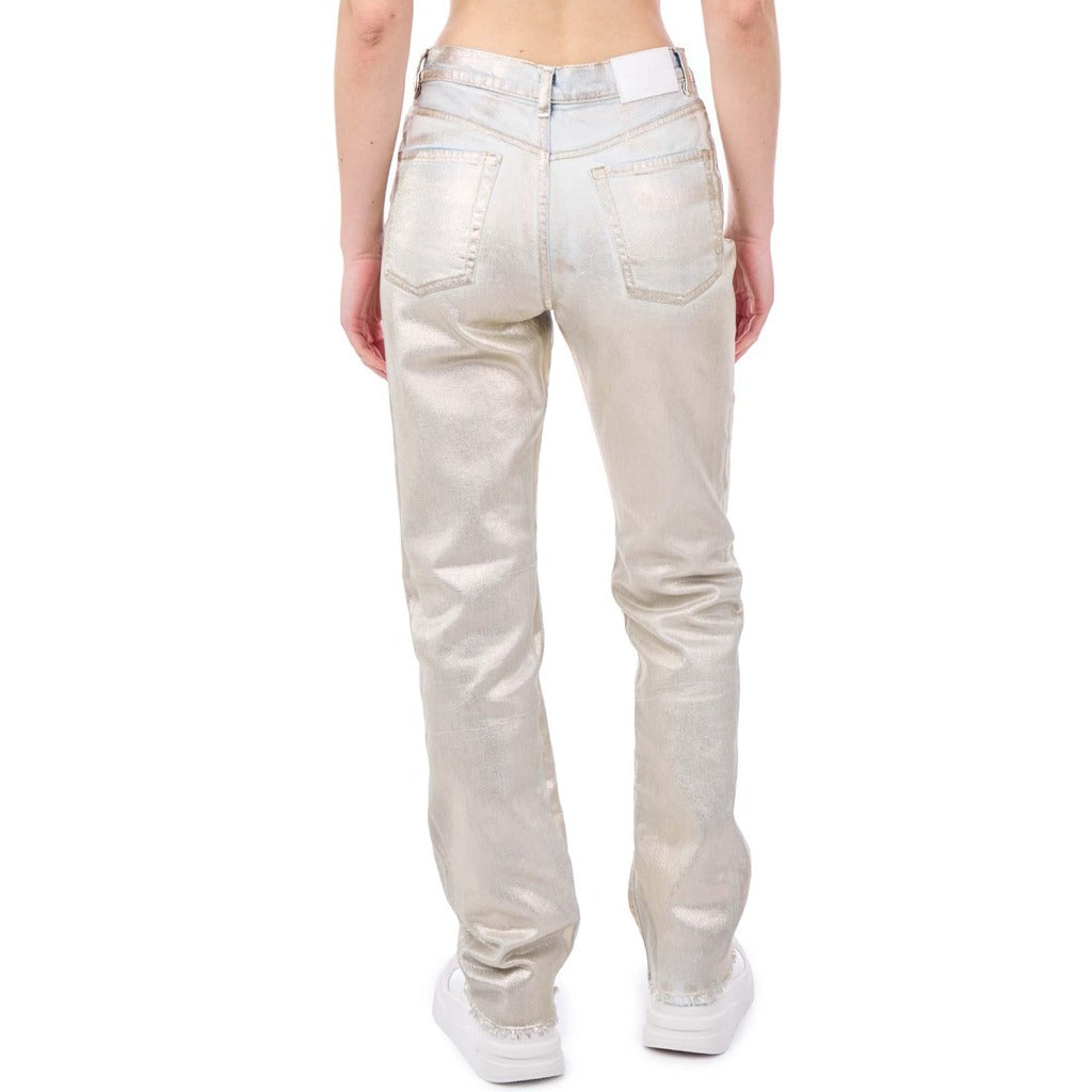 Pinko Cotton Jeans Roxanne Straight Silver — view 4