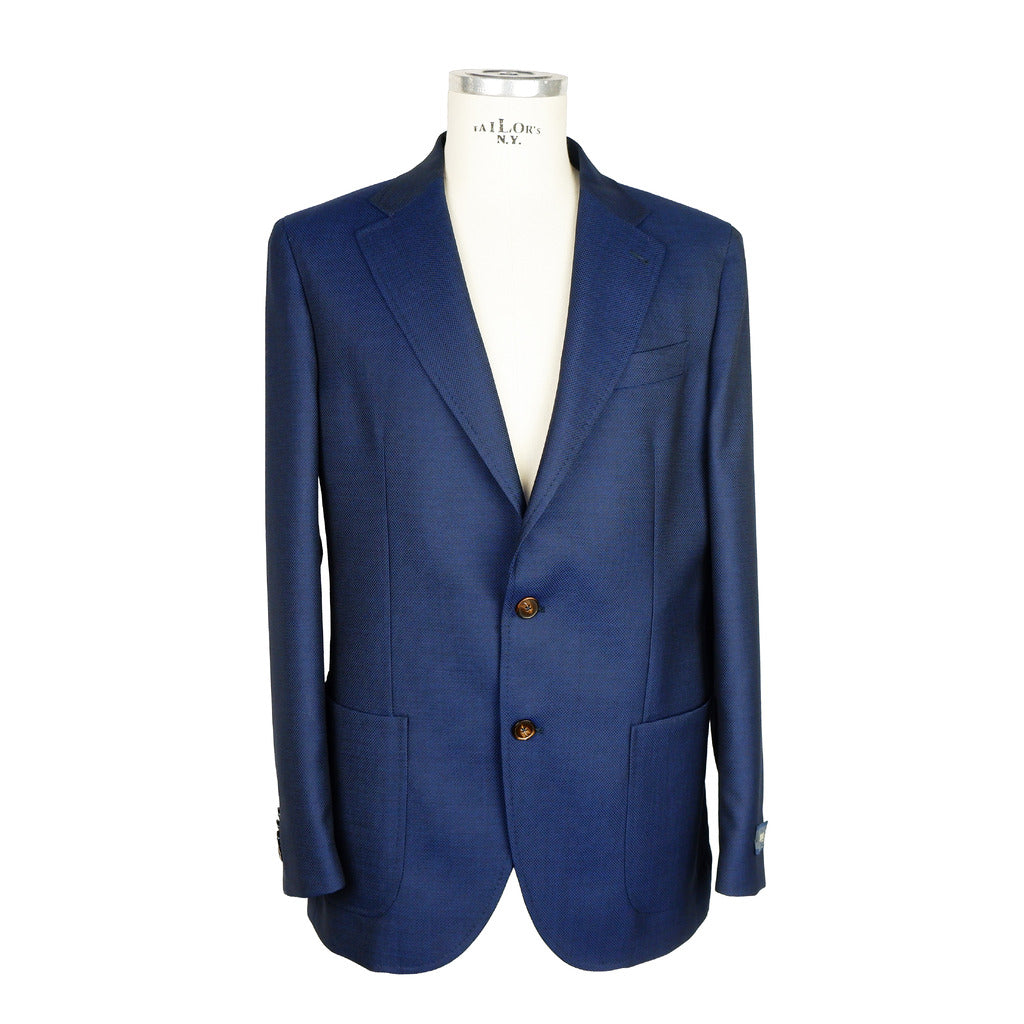 Emilio Romanelli Wool Jacket Blue
