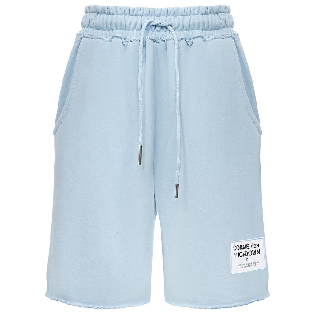 Comme Des Fuckdown Cotton Shorts Sky Blue Light Blue