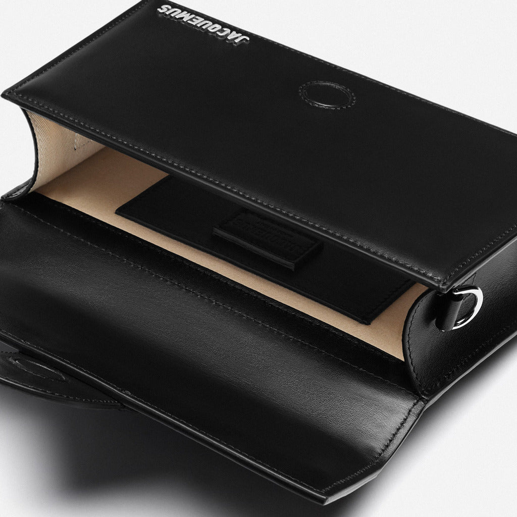 Jacquemus Le Grand Bambino Crossbody bag with silver logo, black