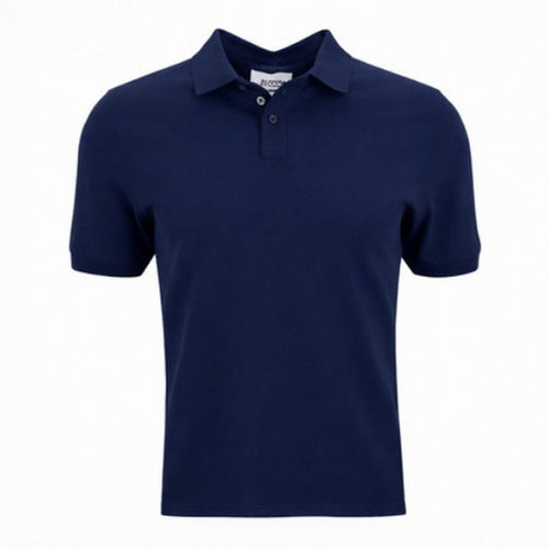 Alpha Studio Cotton Polo Piquet Blue