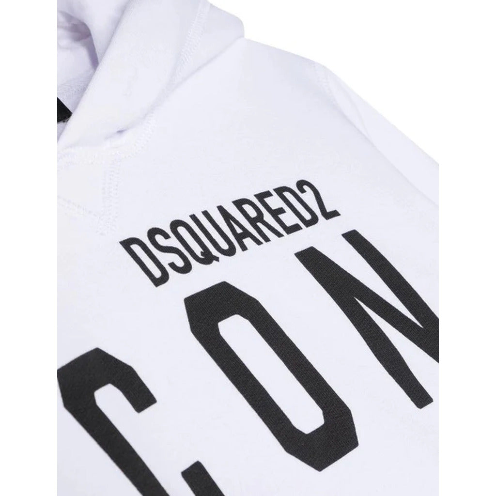 Dsquared2 Cotton Sweatshirt Icon Bianca — view 3