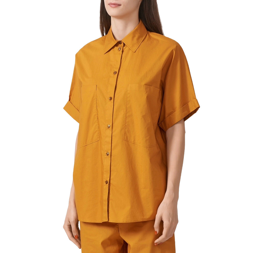 Patrizia Pepe Shirt Sleeve Short Cammello Camel