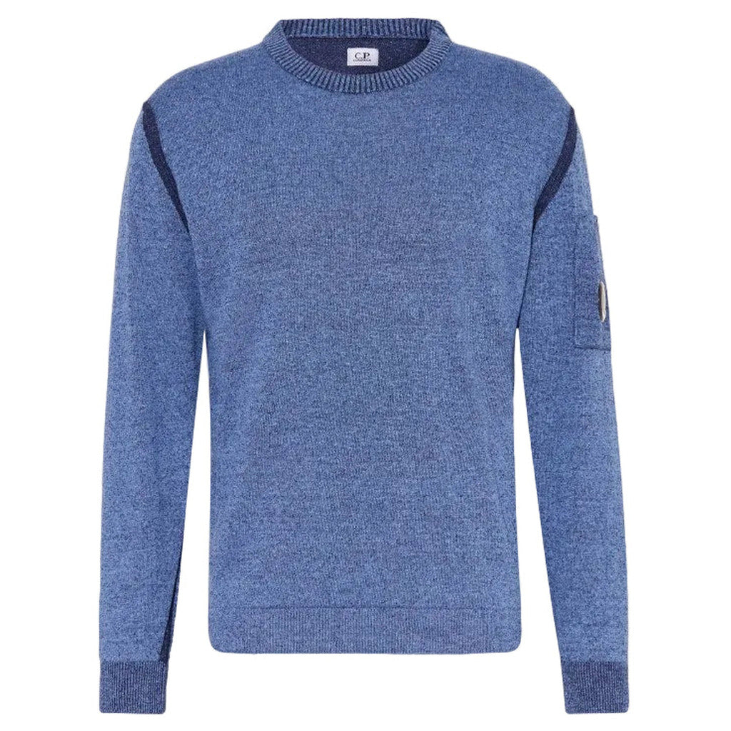 C.P. Company Linen Sweater Taschino Light Blue
