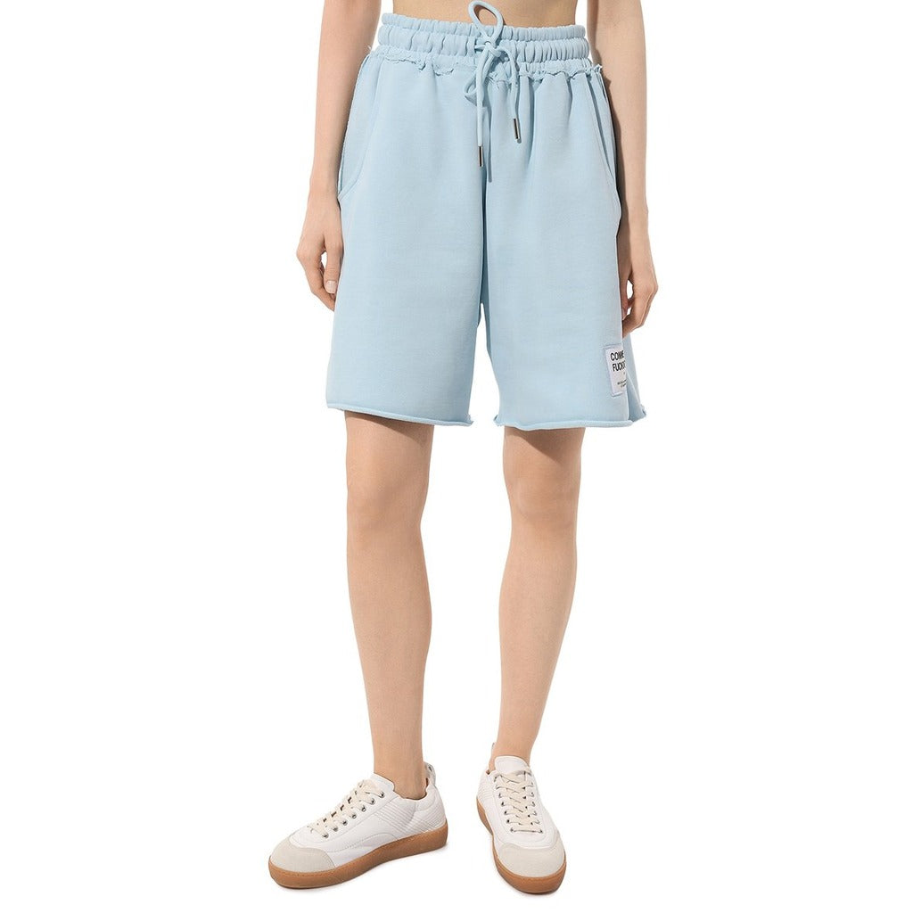 Comme Des Fuckdown Cotton Shorts Sky Blue Light Blue — view 3