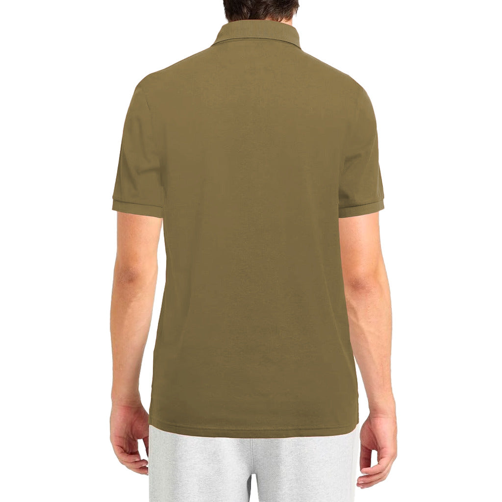 Alpha Studio Cotton Polo Piquet Oliva — view 3