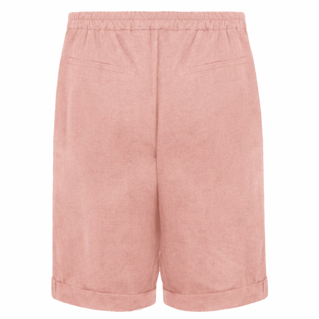 Alpha Studio Linen Bermuda Lino Navetta Pink — view 3
