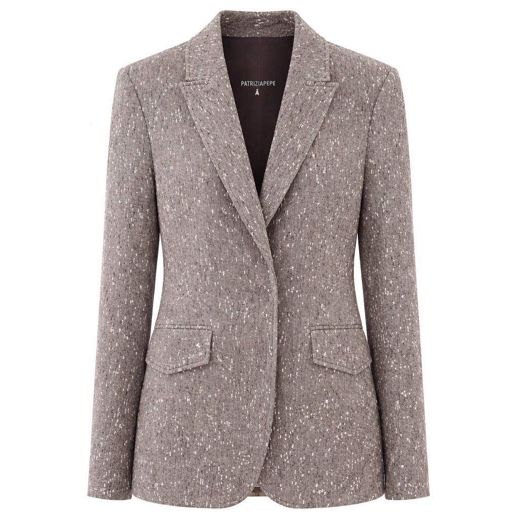 Patrizia Pepe Wool Jacket Pepper Black & White