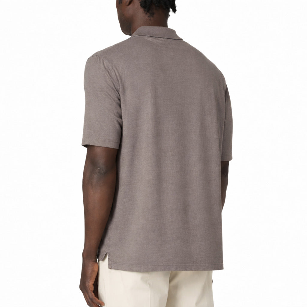 Alpha Studio Cotton Polo Shirt Grey — view 2