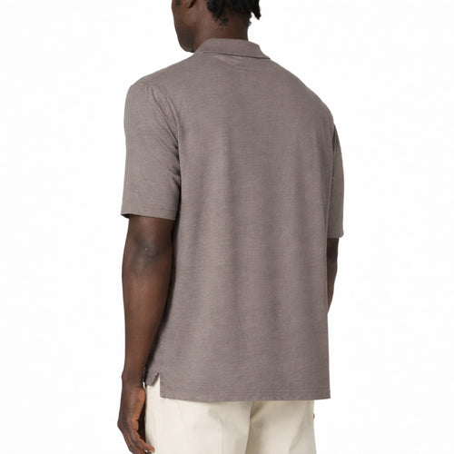 Alpha Studio Cotton Polo Shirt Grey — view 2
