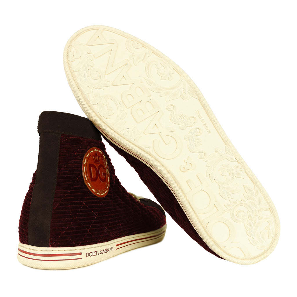 Dolce & Gabbana Leather Sneakers Burgundy Red — view 4