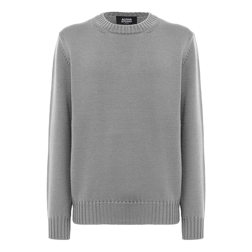 alpha studio - Sweaters - au-7161c-1162-lightgrey