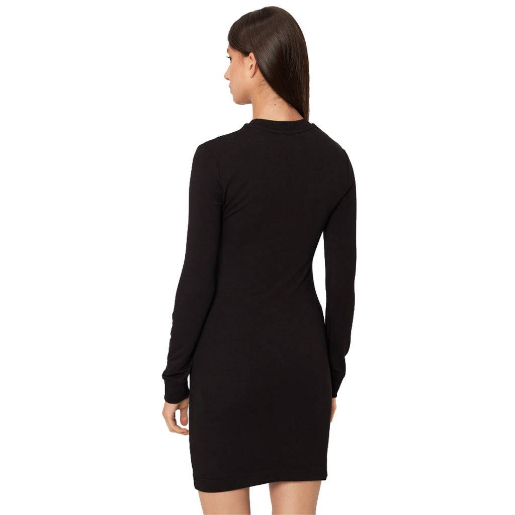 Love Moschino Cotton Blend Dress With Metallic Rubber Logo — view 2