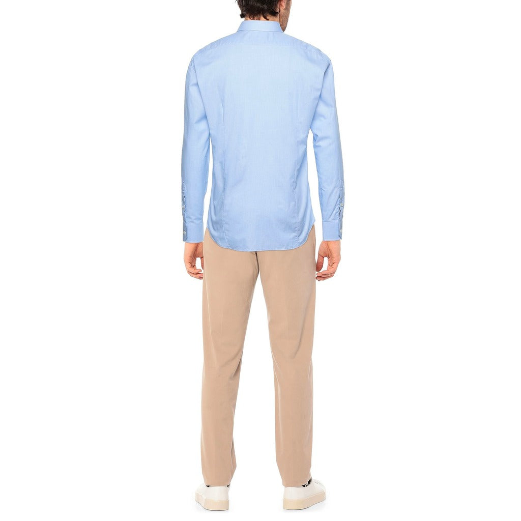 Aquascutum Cotton Shirt Royal Blue Light Blue — view 3