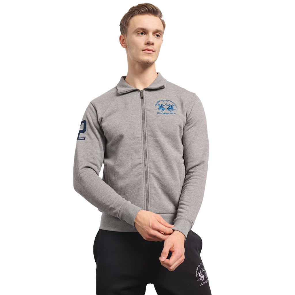 La Martina Cotton Man Fleece Brushed Heat Grey — view 2