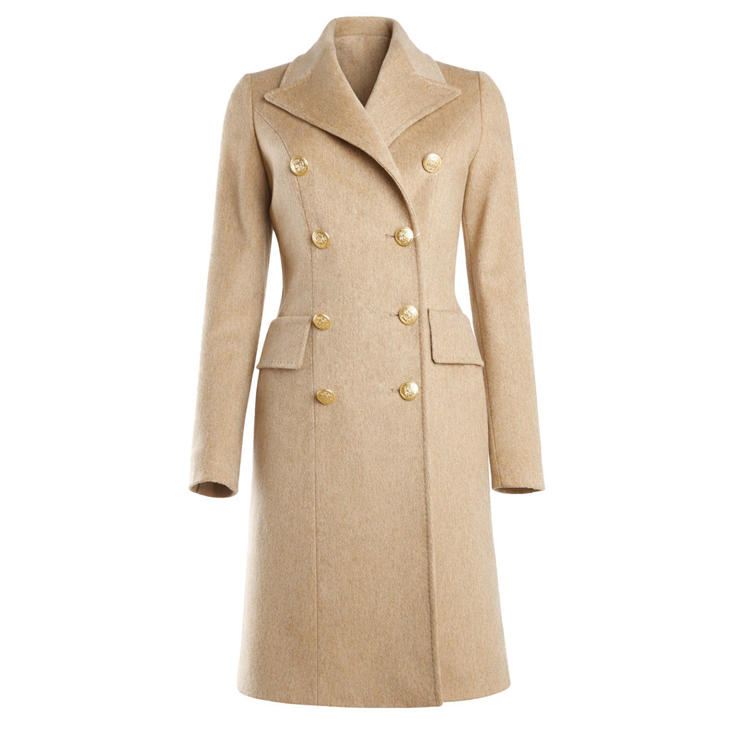Loro Piana Wool Coat Gold Beige