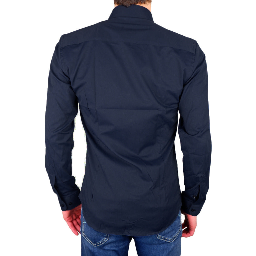 100% Milano Cotton Shirt Blue — view 2