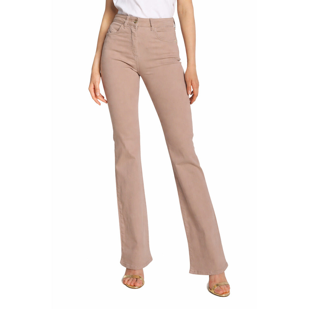 Patrizia Pepe Cotton Trousers Regular Beige — view 2