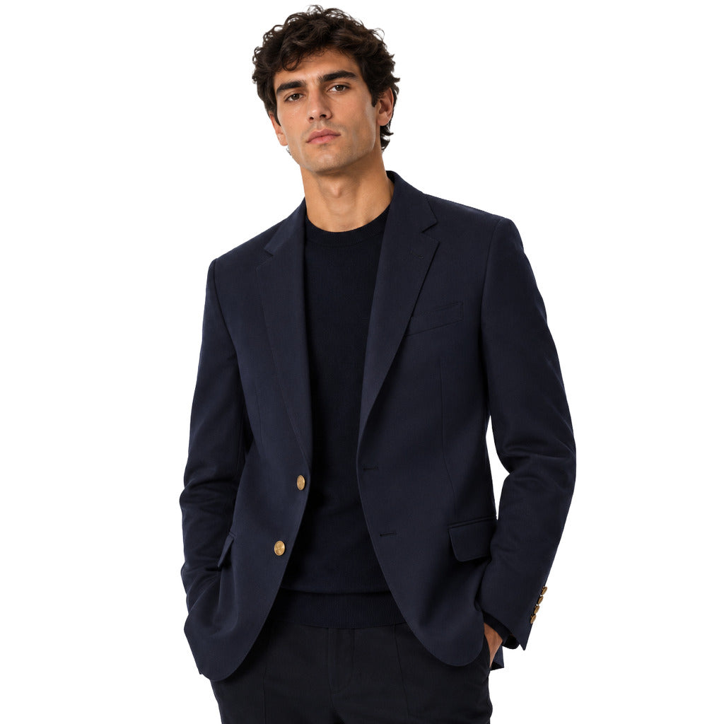 Dolce & Gabbana Wool Jacket Single-Breasted X Martini Blue