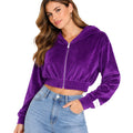 Hinnominate Purple Hoodie, With A Zip Fastening And