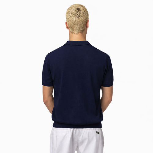 Alpha Studio Cotton Polo Shirt Blue — view 2