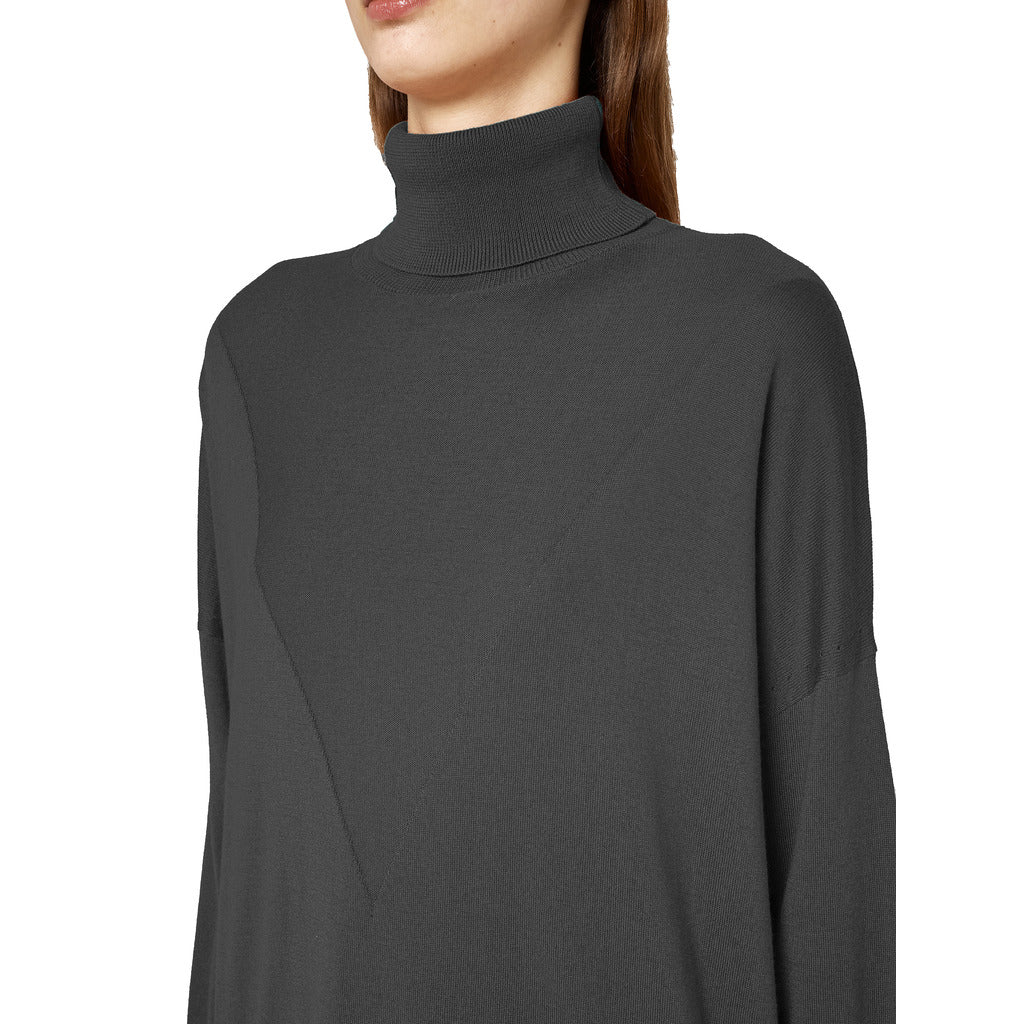 Alpha Studio Silk Dolcevita Intarsio Grigio Scuro — view 3