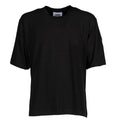 Alpha Studio , Black Solid Color Crew Neck T-Shirt
