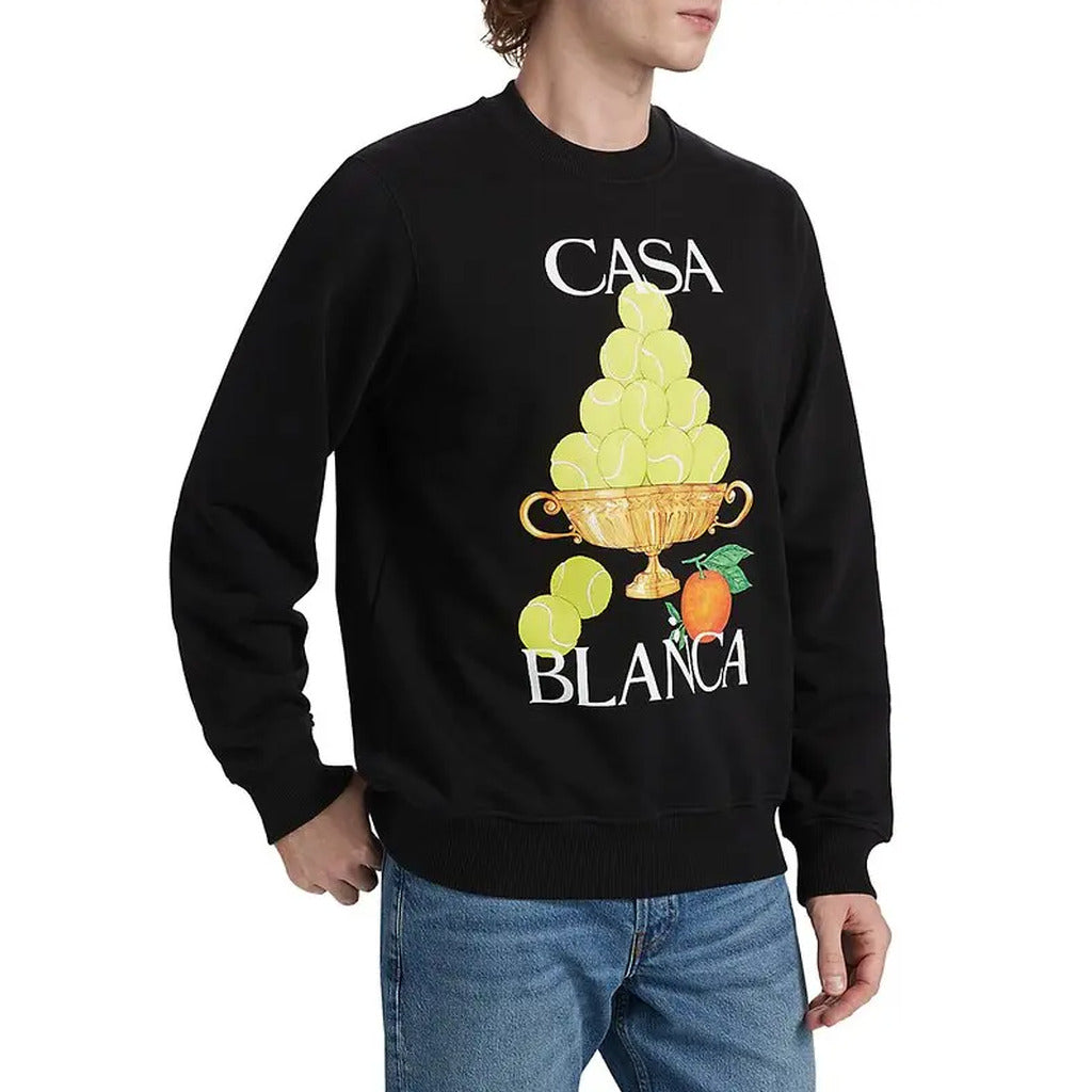 Casablanca Cotton Sweatshirt Black — view 4