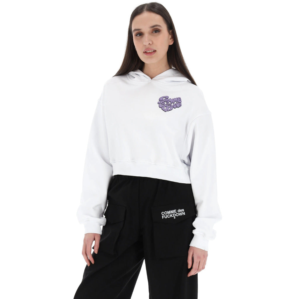 Comme Des Fuckdown Sweatshirt Short White — view 3