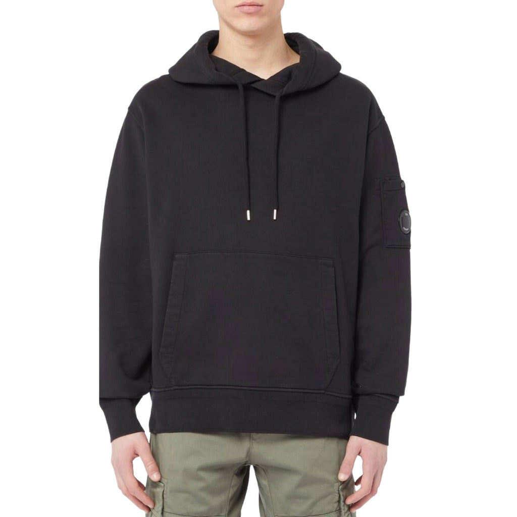 C.P. Company Cotton Sweatshirt Diagonal Goggles Black