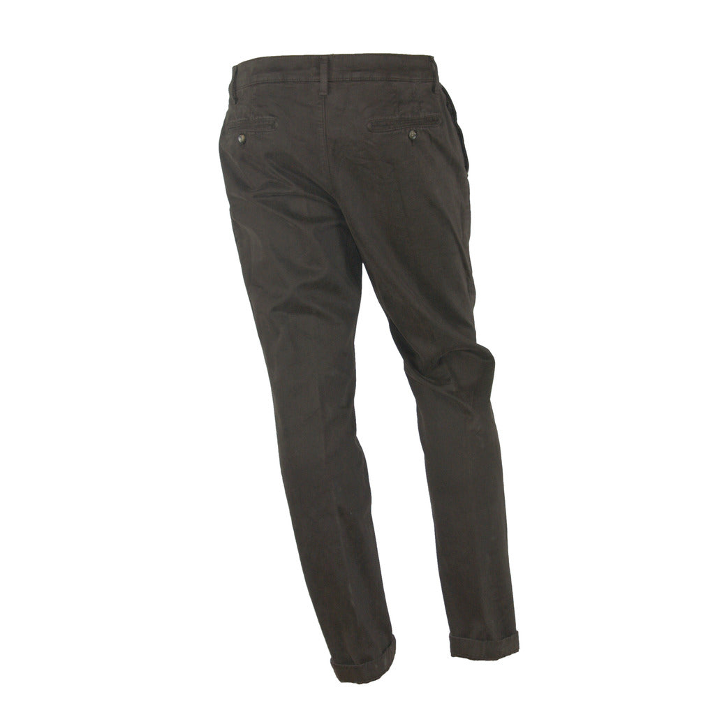 100% Milano Cotton Trousers Brown — view 2