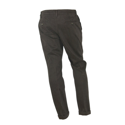 100% Milano Cotton Trousers Brown — view 2