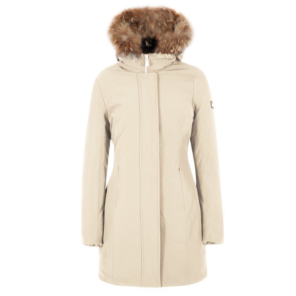 Yes Zee Fur Down Jacket Lungo Pelo Gold