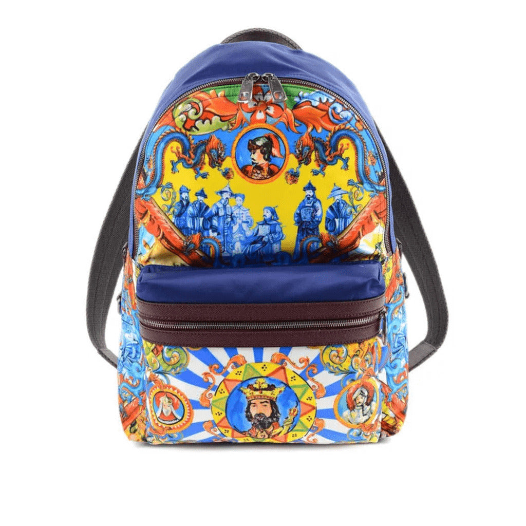 Dolce & Gabbana Leather Backpack Blue