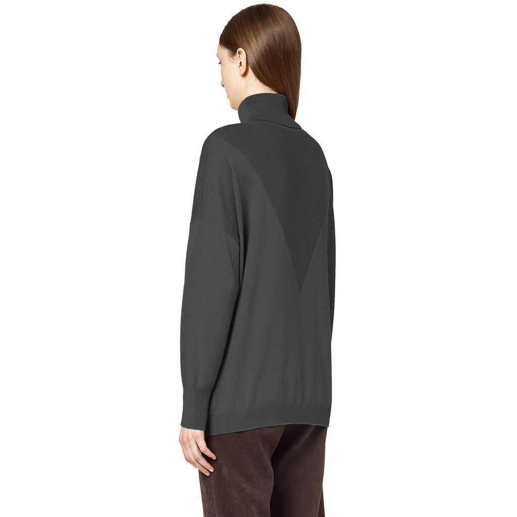 Alpha Studio Silk Dolcevita Intarsio Grigio Scuro — view 2