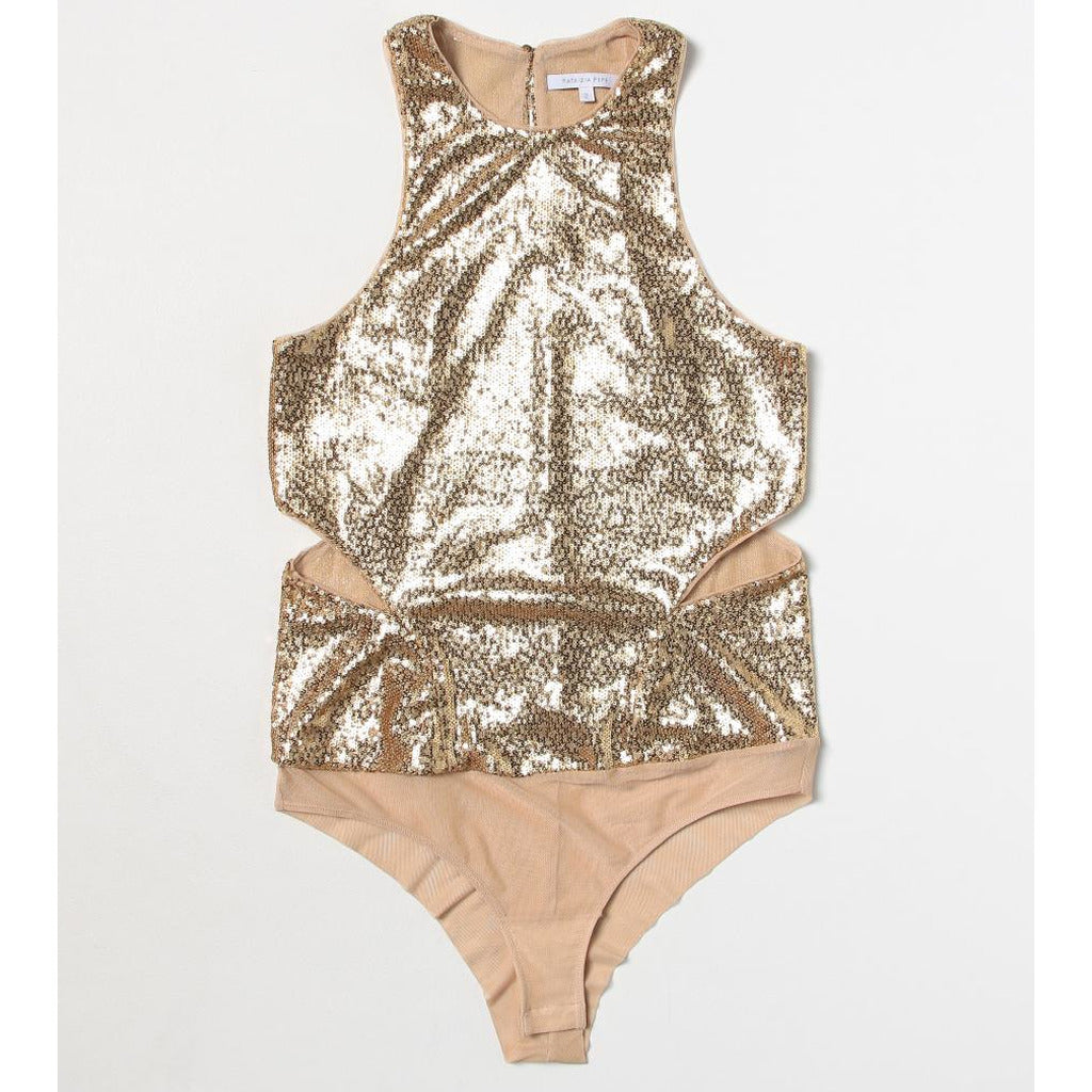 Patrizia Pepe Bodysuit Shiny Gold — view 5