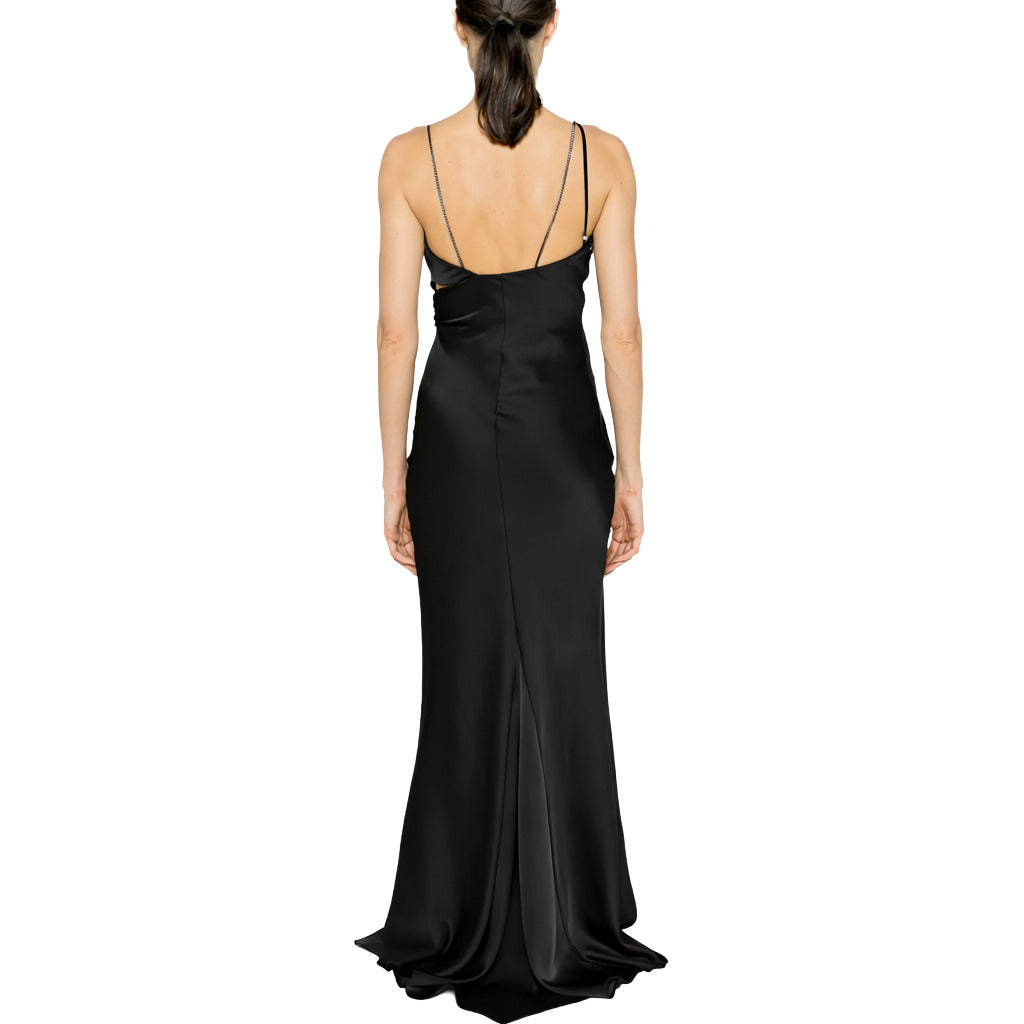 The Attico Dress Lungo Smanicato Black — view 2