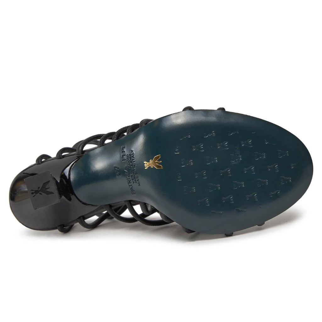 Patrizia Pepe Calfskin Sandali Pelle Intrecciata Black — view 7